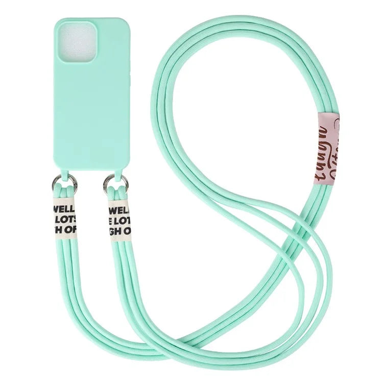 For iPhone 15 Case TPU Phone Cover with 3-Ropes Lanyard