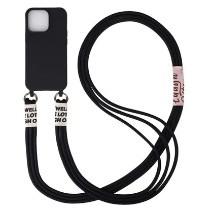 For iPhone 15 Case TPU Phone Cover with 3-Ropes Lanyard