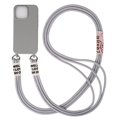 For iPhone 15 Case TPU Phone Cover with 3-Ropes Lanyard