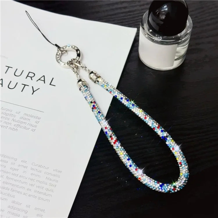 Phone Wrist Strap Shiny Rhinestone Decor Hand Strap Lanyard, Length: 25cm