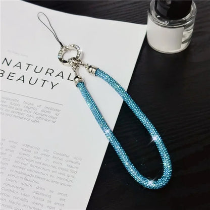 Phone Wrist Strap Shiny Rhinestone Decor Hand Strap Lanyard, Length: 25cm