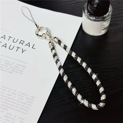 Phone Wrist Strap Shiny Rhinestone Decor Hand Strap Lanyard, Length: 25cm
