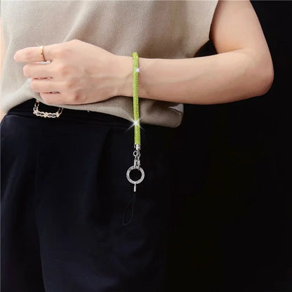 Phone Wrist Strap Shiny Rhinestone Decor Hand Strap Lanyard, Length: 25cm