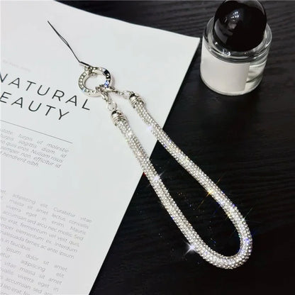 Phone Wrist Strap Shiny Rhinestone Decor Hand Strap Lanyard, Length: 25cm