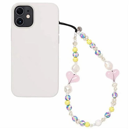Beaded Phone Charms Key Chain Anti-Lost Phone Lanyard Wrist Strap, Length: 16cm+5cm