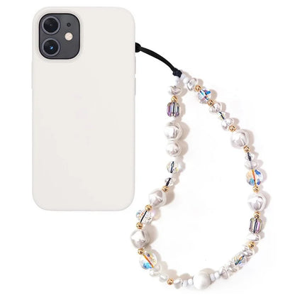 Beaded Phone Charm Strap Detachable Phone Anti-Lost Chain, Length: 16cm+5cm