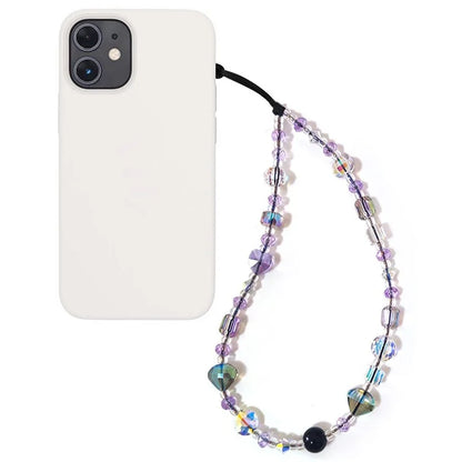 Beaded Phone Charm Strap Detachable Phone Anti-Lost Chain, Length: 16cm+5cm
