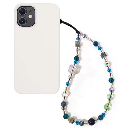 Beaded Phone Charm Strap Detachable Phone Anti-Lost Chain, Length: 16cm+5cm