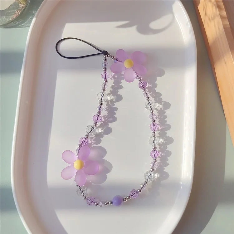 Beaded Phone Charm Strap Detachable Phone Anti-Lost Chain, Length: 16cm+5cm