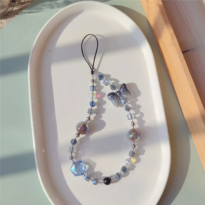 Beaded Phone Charm Strap Detachable Phone Anti-Lost Chain, Length: 16cm+5cm