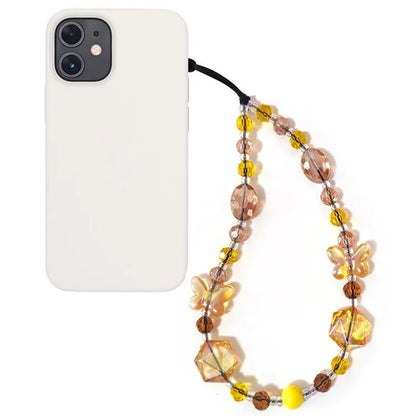 Beaded Phone Charm Strap Detachable Phone Anti-Lost Chain, Length: 16cm+5cm