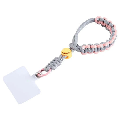 Phone Lanyard Wrist Strap 26cm Anti-Drop Hand-Woven Bracelet with Tether Tab