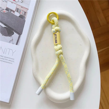 Phone Lanyard Anti-Lost 17cm Nylon Phone Charm Decor with Tether Tab