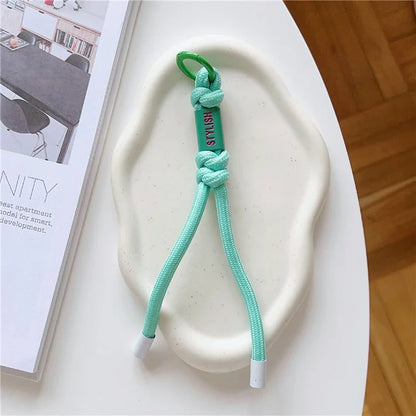 Phone Lanyard Anti-Lost 17cm Nylon Phone Charm Decor with Tether Tab