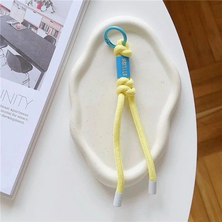 Phone Lanyard Anti-Lost 17cm Nylon Phone Charm Decor with Tether Tab