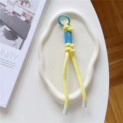 Phone Lanyard Anti-Lost 17cm Nylon Phone Charm Decor with Tether Tab