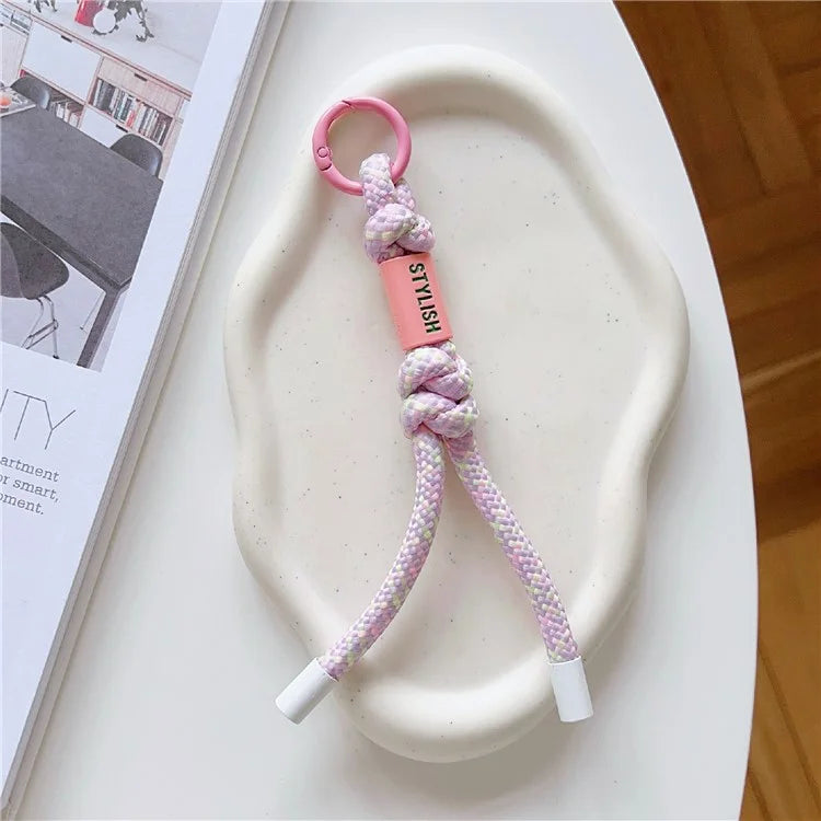 Phone Lanyard Anti-Lost 17cm Nylon Phone Charm Decor with Tether Tab