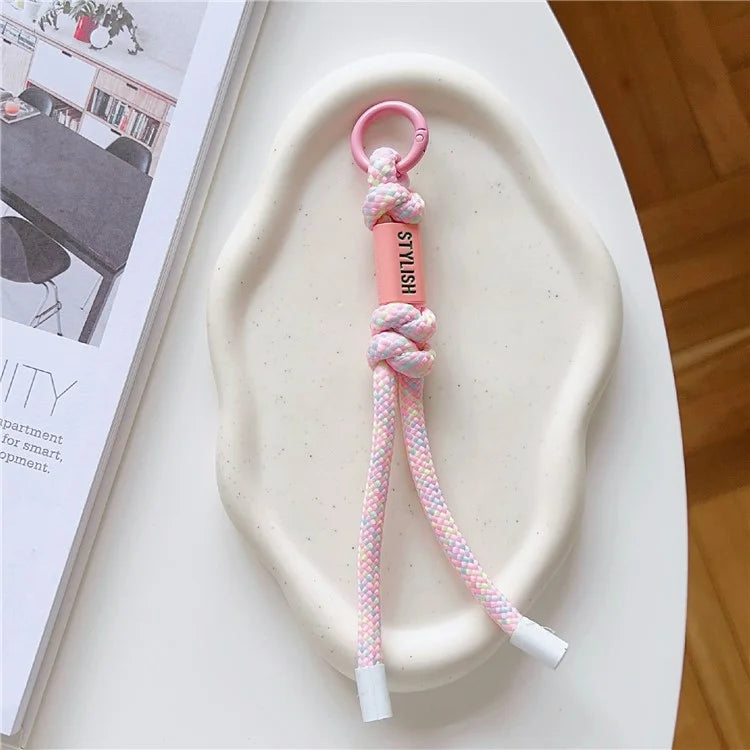 Phone Lanyard Anti-Lost 17cm Nylon Phone Charm Decor with Tether Tab