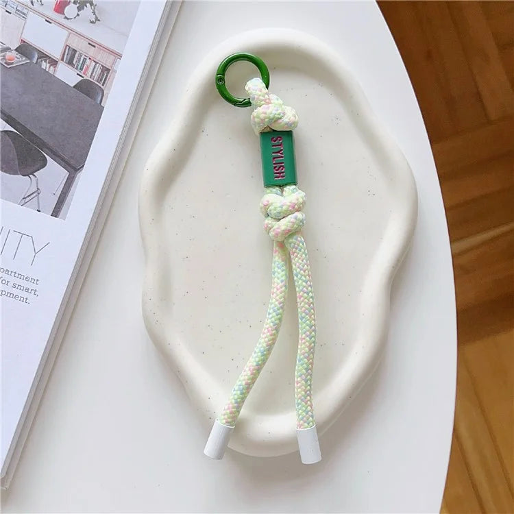 Phone Lanyard Anti-Lost 17cm Nylon Phone Charm Decor with Tether Tab