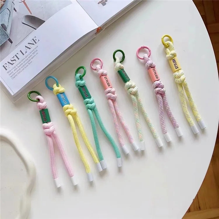 Phone Lanyard Anti-Lost 17cm Nylon Phone Charm Decor with Tether Tab