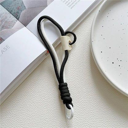 Phone Strap Dual-Layer Design 30cm Nylon Short Hand Lanyard with Tether Tab