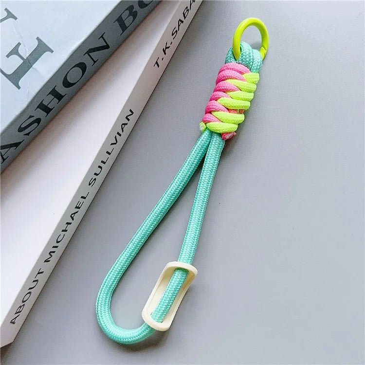 Phone Lanyard Wrist Strap 30cm Nylon Short Hand Lanyard with Tether Tab