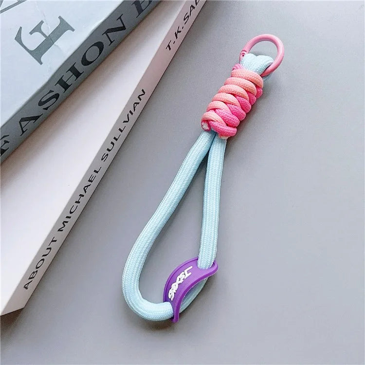 Phone Lanyard Wrist Strap 30cm Nylon Short Hand Lanyard with Tether Tab