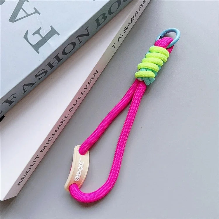 Phone Lanyard Wrist Strap 30cm Nylon Short Hand Lanyard with Tether Tab
