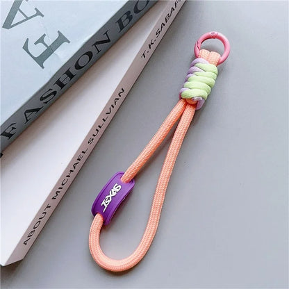 Phone Lanyard Wrist Strap 30cm Nylon Short Hand Lanyard with Tether Tab