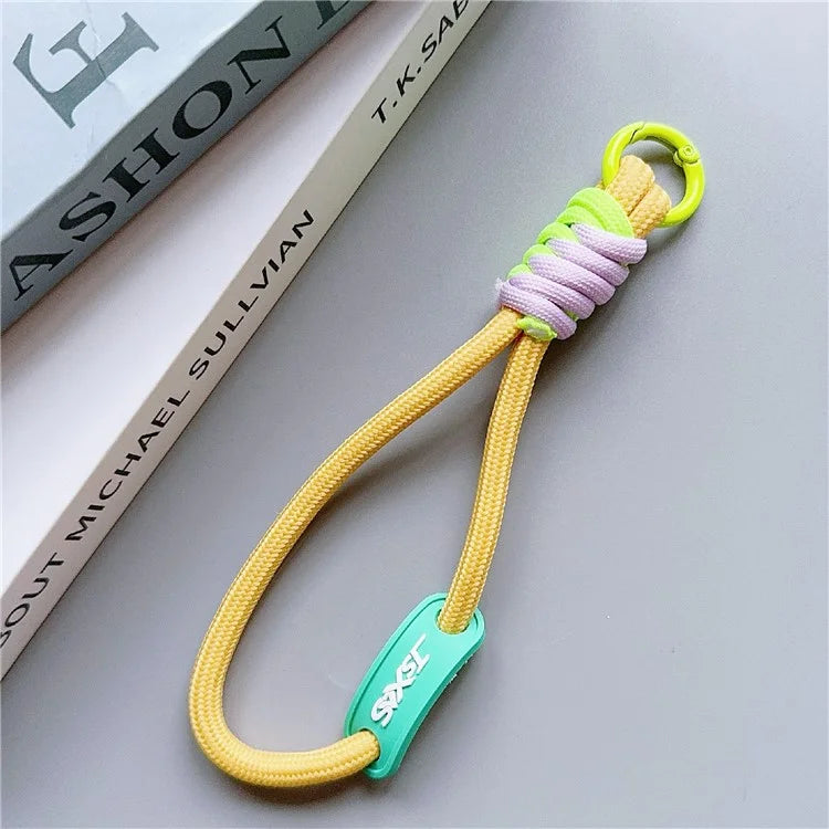 Phone Lanyard Wrist Strap 30cm Nylon Short Hand Lanyard with Tether Tab