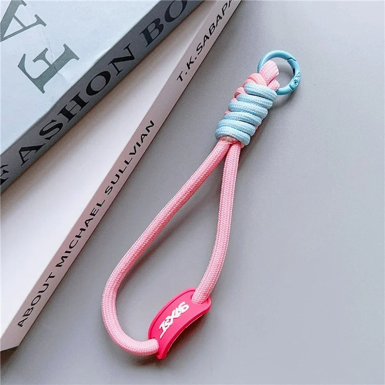 Phone Lanyard Wrist Strap 30cm Nylon Short Hand Lanyard with Tether Tab