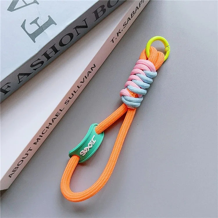 Phone Lanyard Wrist Strap 30cm Nylon Short Hand Lanyard with Tether Tab