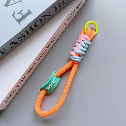 Phone Lanyard Wrist Strap 30cm Nylon Short Hand Lanyard with Tether Tab