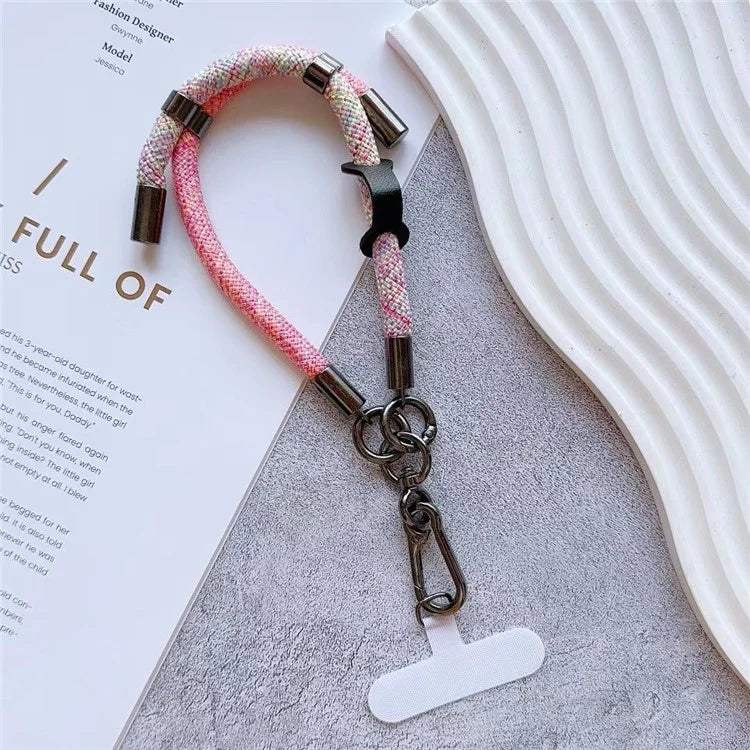8mm Thick Phone Wrist Strap 34cm Adjustable Nylon Hand Strap with Tether Tab