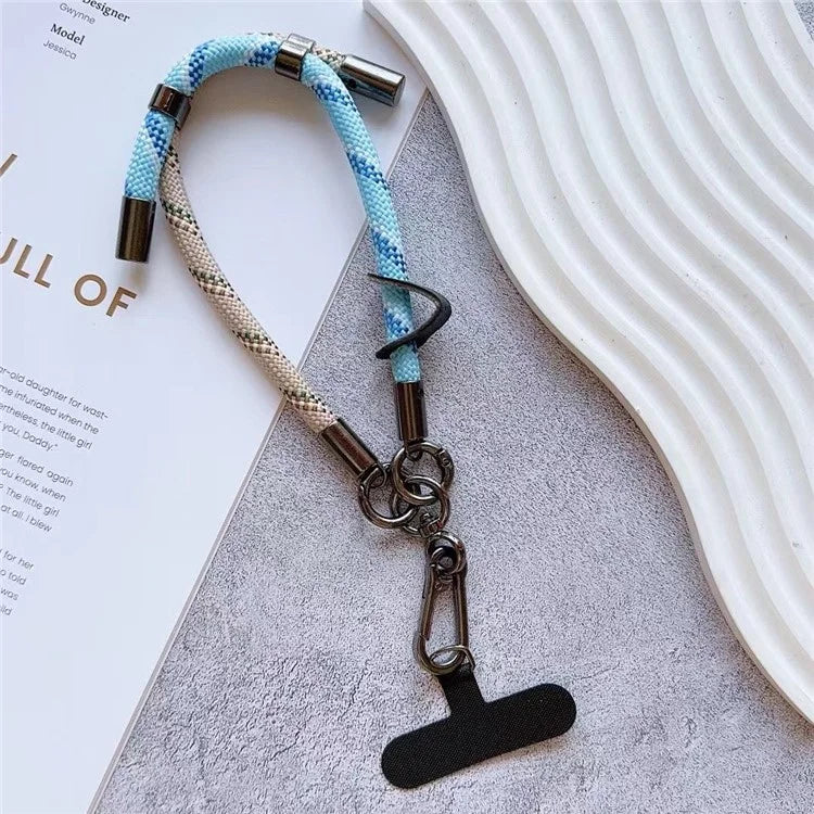 8mm Thick Phone Wrist Strap 34cm Adjustable Nylon Hand Strap with Tether Tab