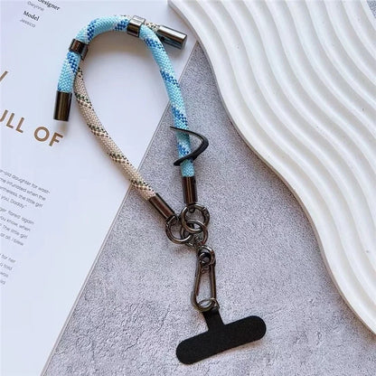 8mm Thick Phone Wrist Strap 34cm Adjustable Nylon Hand Strap with Tether Tab