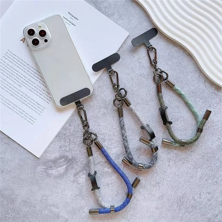 8mm Thick Phone Wrist Strap 34cm Adjustable Nylon Hand Strap with Tether Tab