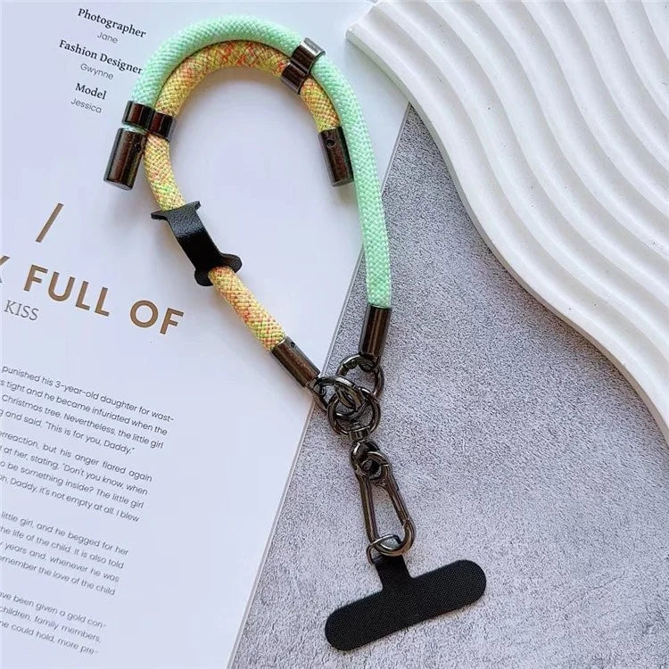 8mm Thick Phone Wrist Strap 34cm Adjustable Nylon Hand Strap with Tether Tab
