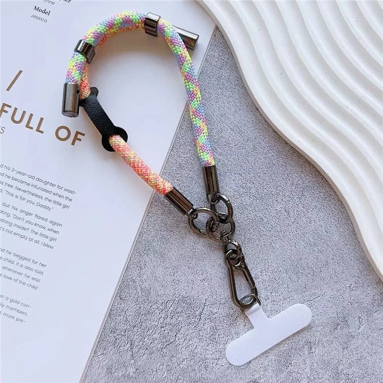 8mm Thick Phone Wrist Strap 34cm Adjustable Nylon Hand Strap with Tether Tab