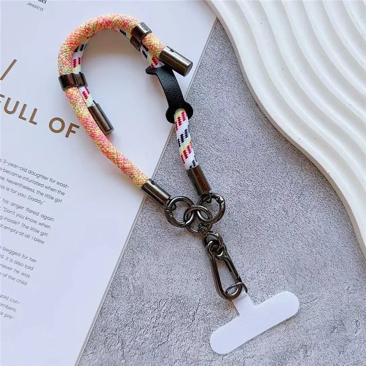 8mm Thick Phone Wrist Strap 34cm Adjustable Nylon Hand Strap with Tether Tab