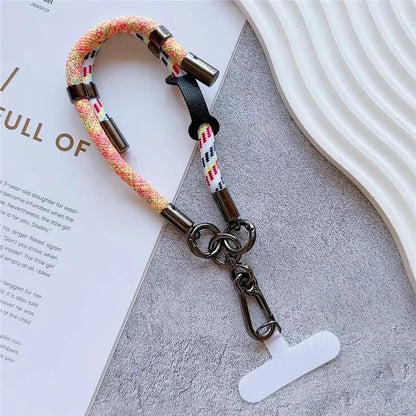 8mm Thick Phone Wrist Strap 34cm Adjustable Nylon Hand Strap with Tether Tab
