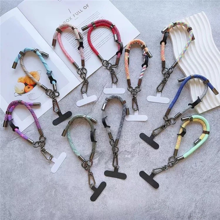 8mm Thick Phone Wrist Strap 34cm Adjustable Nylon Hand Strap with Tether Tab