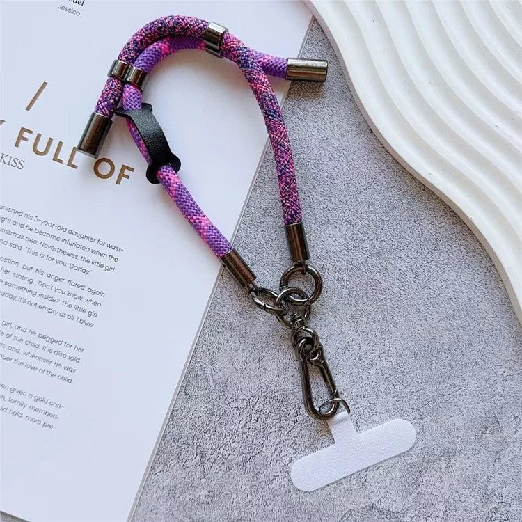 8mm Thick Phone Wrist Strap 34cm Adjustable Nylon Hand Strap with Tether Tab