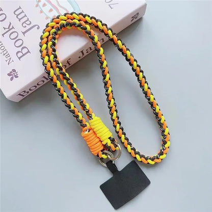 Crossbody Phone Lanyard 120cm Anti Theft  Nylon Braided Phone Strap with Tether Tab