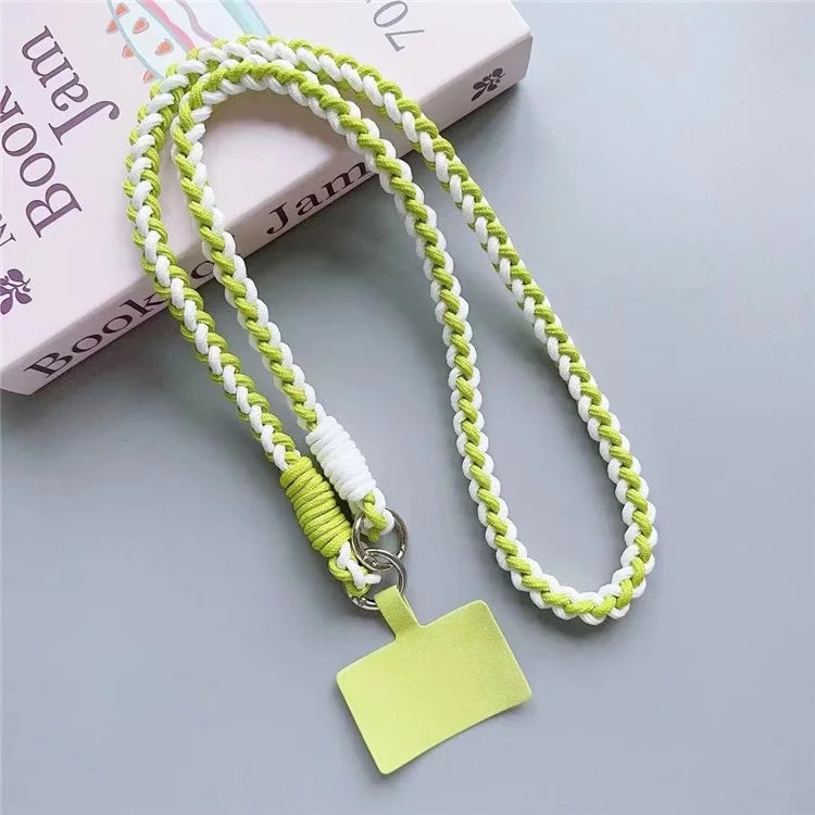 Crossbody Phone Lanyard 120cm Anti Theft  Nylon Braided Phone Strap with Tether Tab