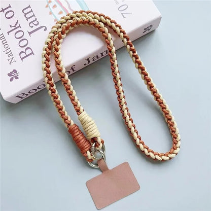 Crossbody Phone Lanyard 120cm Anti Theft  Nylon Braided Phone Strap with Tether Tab