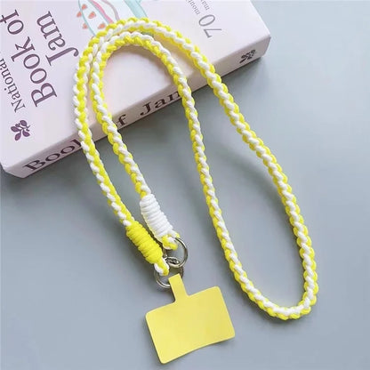 Crossbody Phone Lanyard 120cm Anti Theft  Nylon Braided Phone Strap with Tether Tab