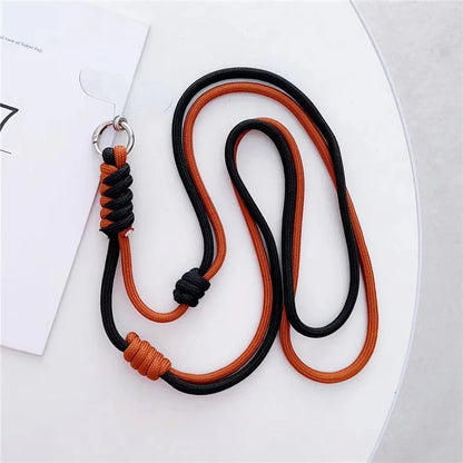 Crossbody Phone Lanyard 160cm Adjustable Dual-Color Phone Charm Nylon Lanyard with Tether Tab