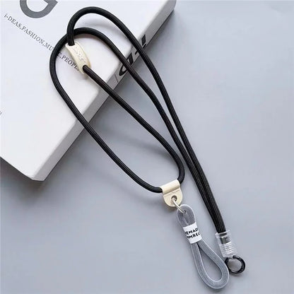 Nylon Phone Lanyard 120cm Crossbody Phone Strap 2-in-1 Short Lanyard with Tether Tab