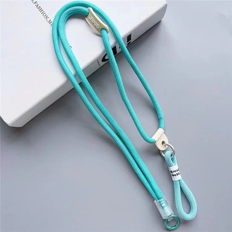 Nylon Phone Lanyard 120cm Crossbody Phone Strap 2-in-1 Short Lanyard with Tether Tab